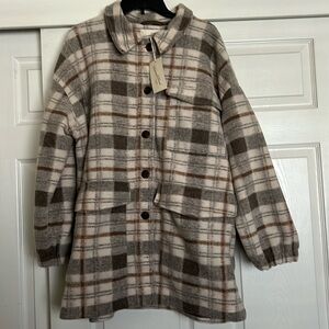 NEW PLAID SHACKET XXL